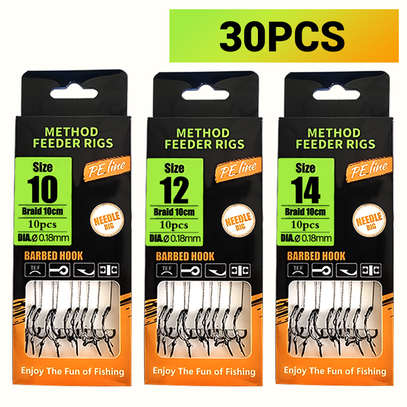 Carp Fishing Rigs Pre Tied, Me - Fishing Hook Barbless ulasan dan harga