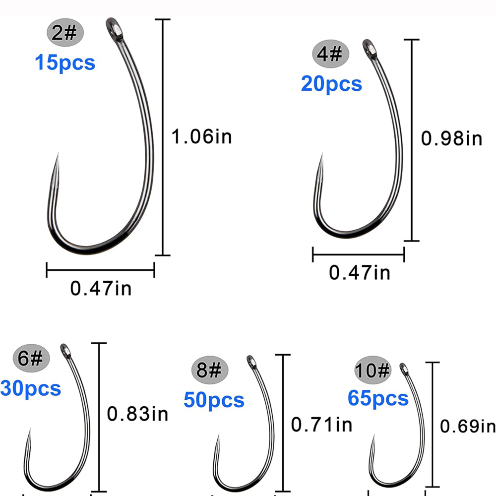 180PCS Barbless Fishing Hooks  - Fishing Hook Barbless ulasan dan harga