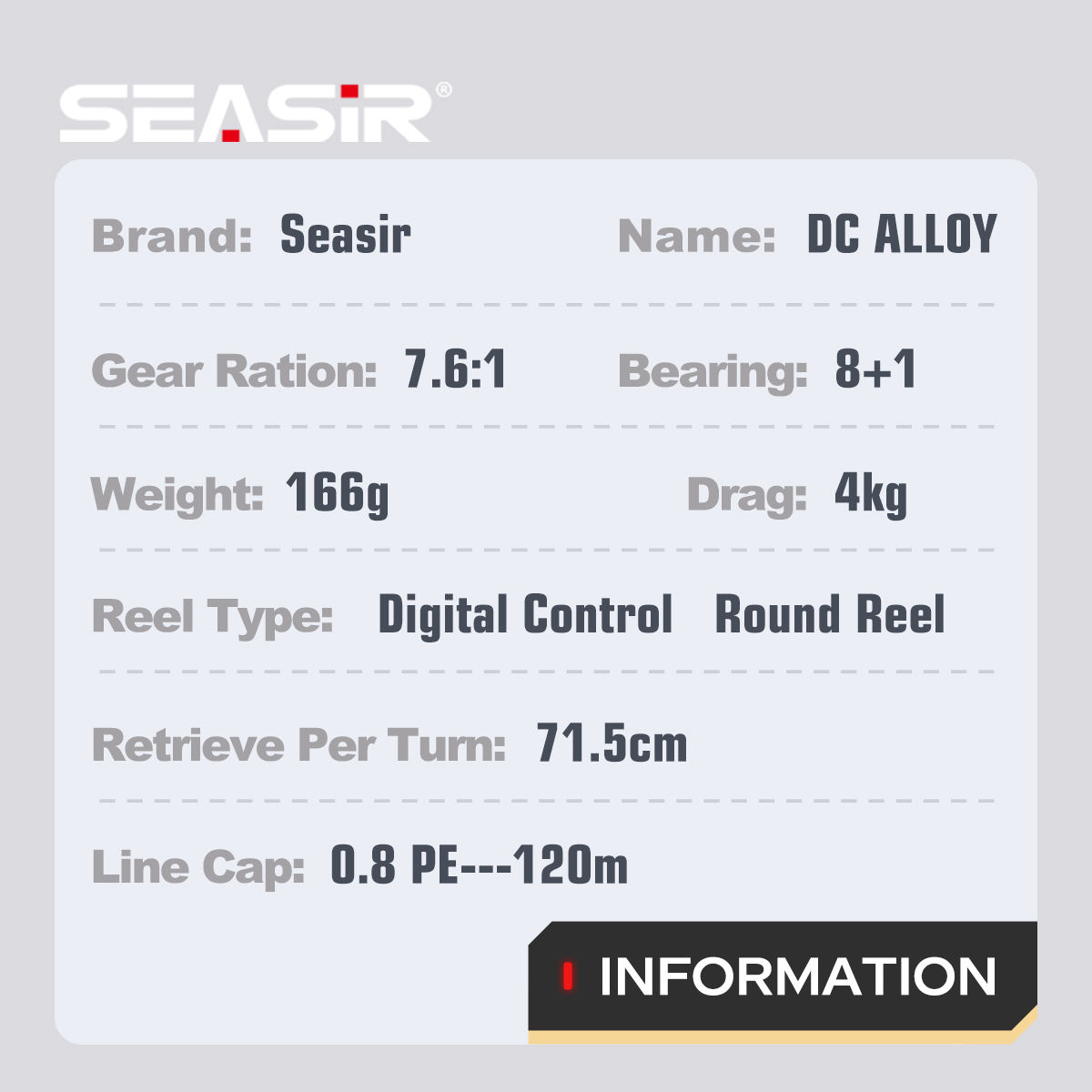SEASIR DC Alloy ALL-metal Roun - Kastking Reel Zephyr ulasan dan harga