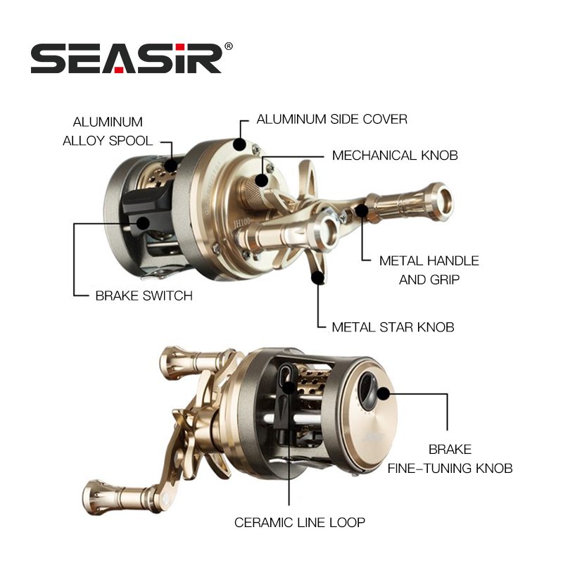 SEASIR JH All METAL Drum Baitc - Abu Garcia Reel Max ulasan dan harga
