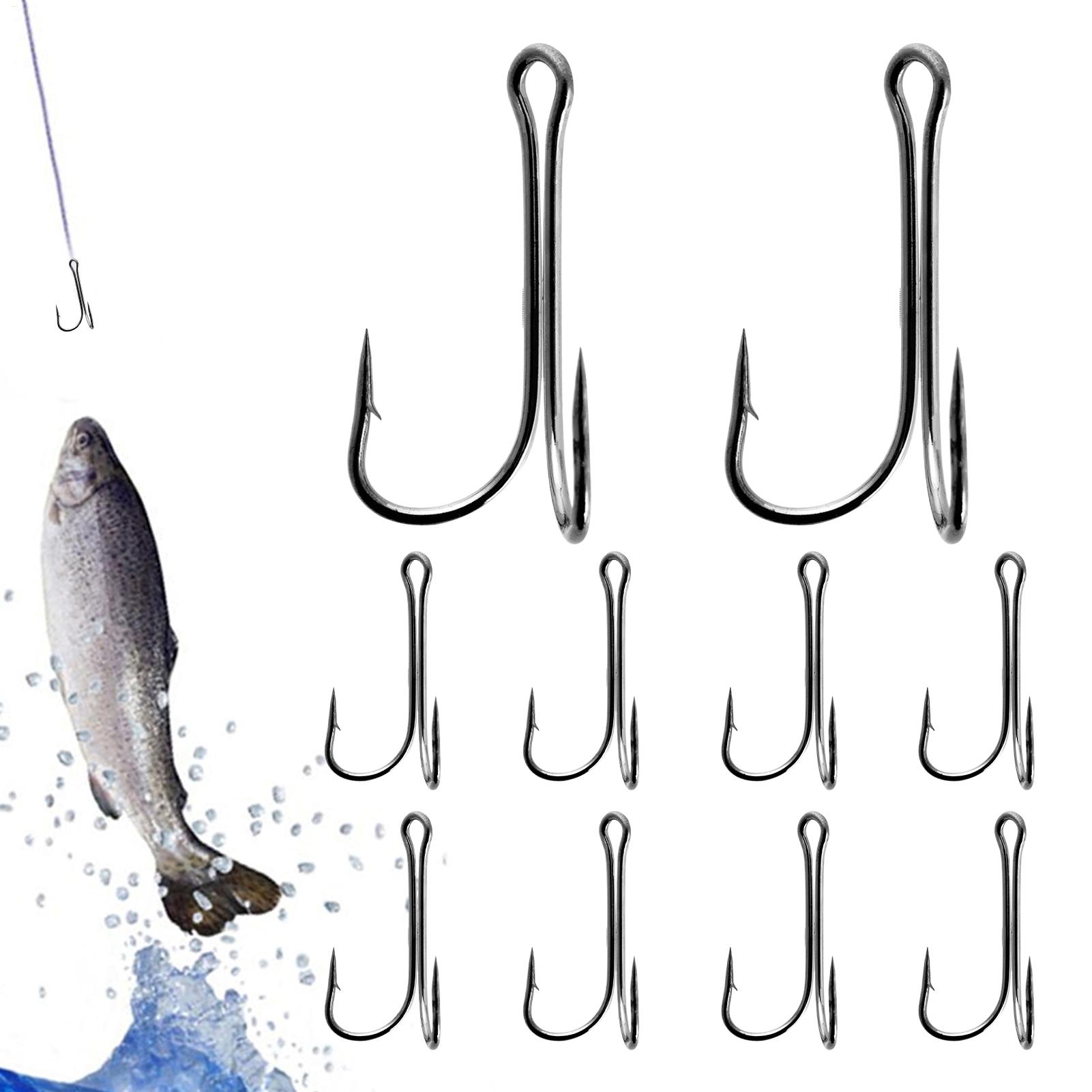 Barbed Fish Hooks 10 Pack High - Fishing Hook Treble ulasan dan harga