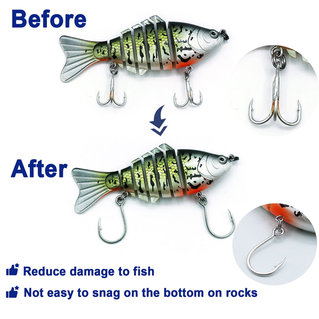 9KM Fishing Hooks 25Pcs Jig Ho - Fishing Hook Barbless ulasan dan harga
