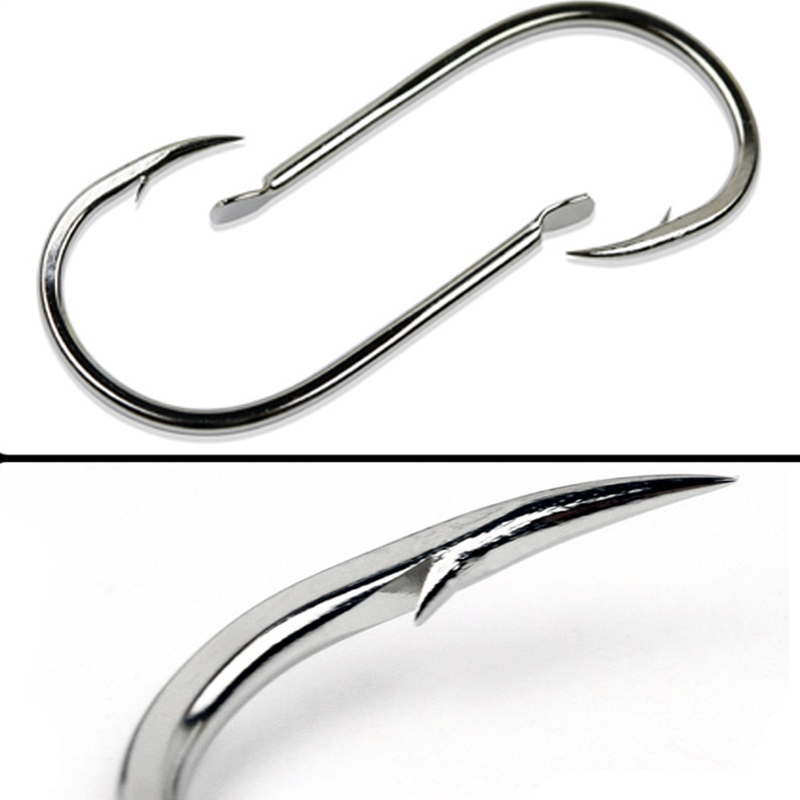 100pcs/Lot 7 Size Barbed Fishi - Fishing Hook Circle ulasan dan harga