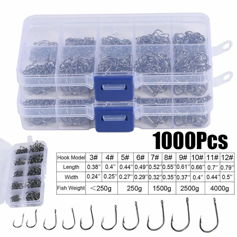 50-1600Pcs/BoxFishing Hooks Ca - Fishing Hook Barbless ulasan dan harga