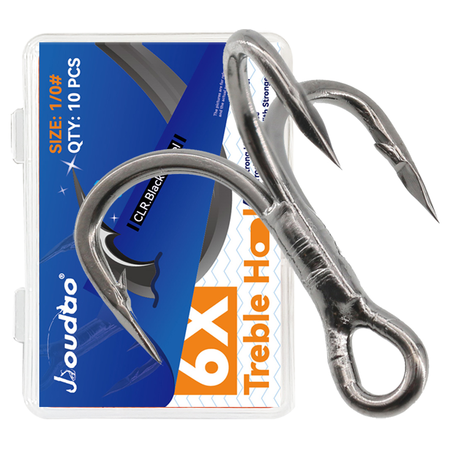 6X Fishing Treble Hooks Black  - Fishing Hook Assortment ulasan dan harga